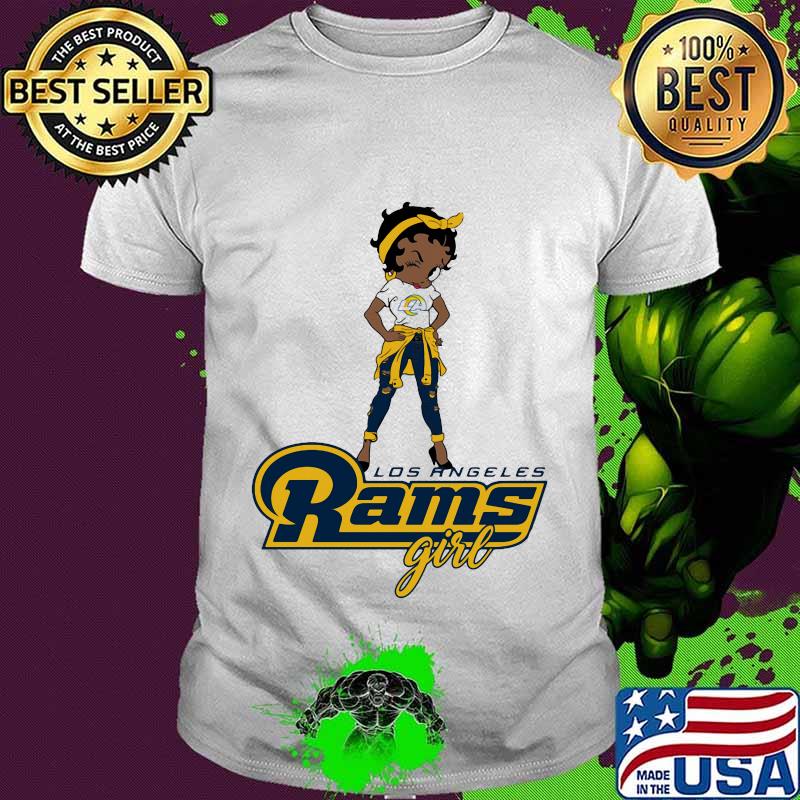 Betty boop los angeles rams girl shirt