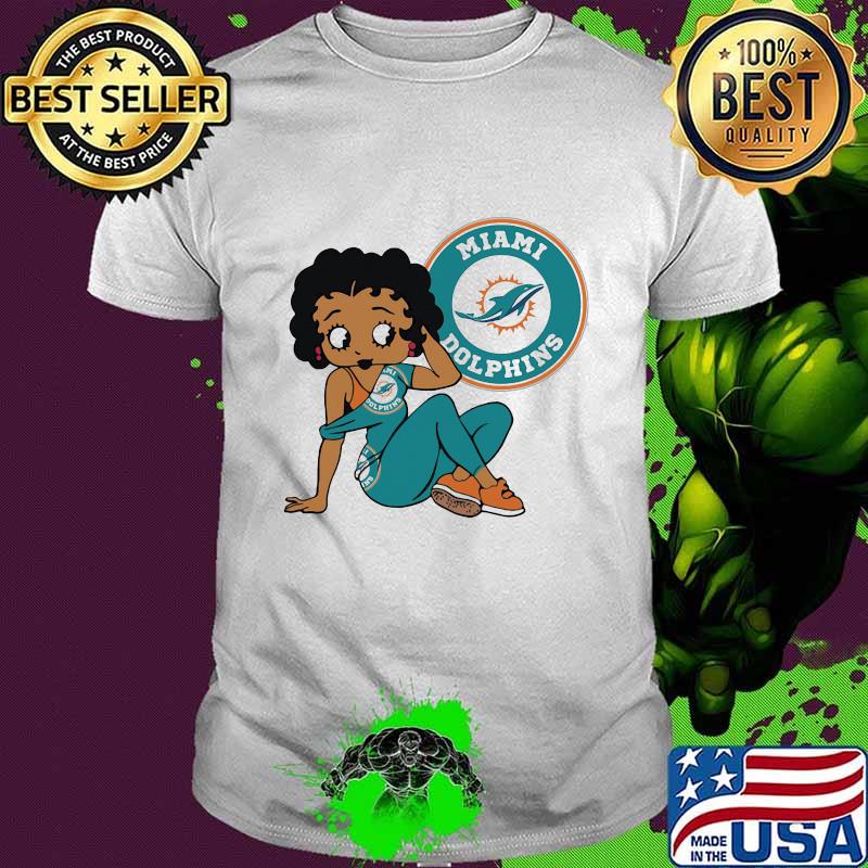 Betty boop miami dolphins football shirt