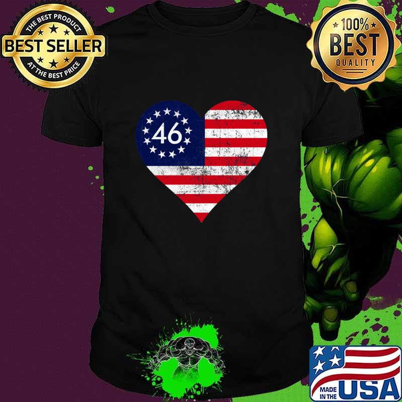 Biden 46 Heart American Flag Election President Shirt