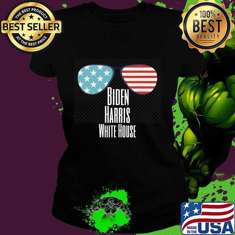 Biden Harris White House Glassy Glass American Flag Shirt Ladies tee Biden Harris White House Glassy Glass American Flag Shirt Ladies tee