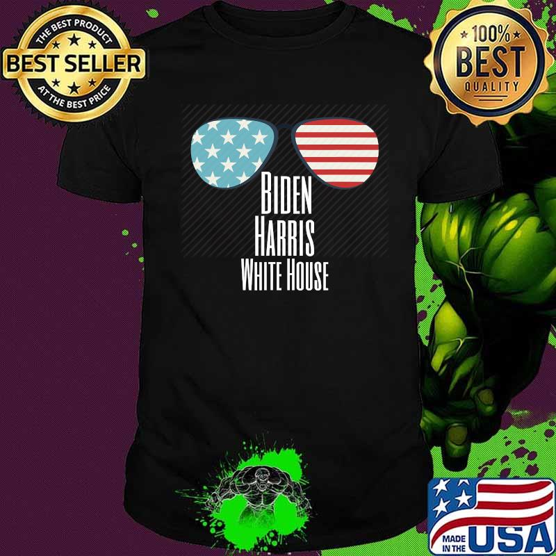 Biden Harris White House Glassy Glass American Flag Shirt