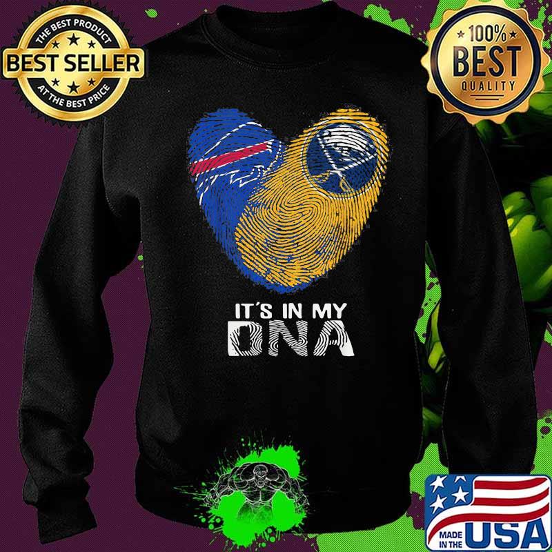 Bills Sabres It's In My Dna Heart Fingerprints Shirt Sweater Bills Sabres It's In My Dna Heart Fingerprints Shirt Sweater