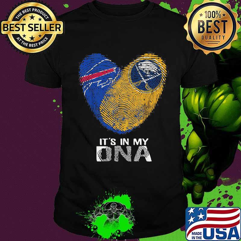 Bills Sabres It's In My Dna Heart Fingerprints Shirt