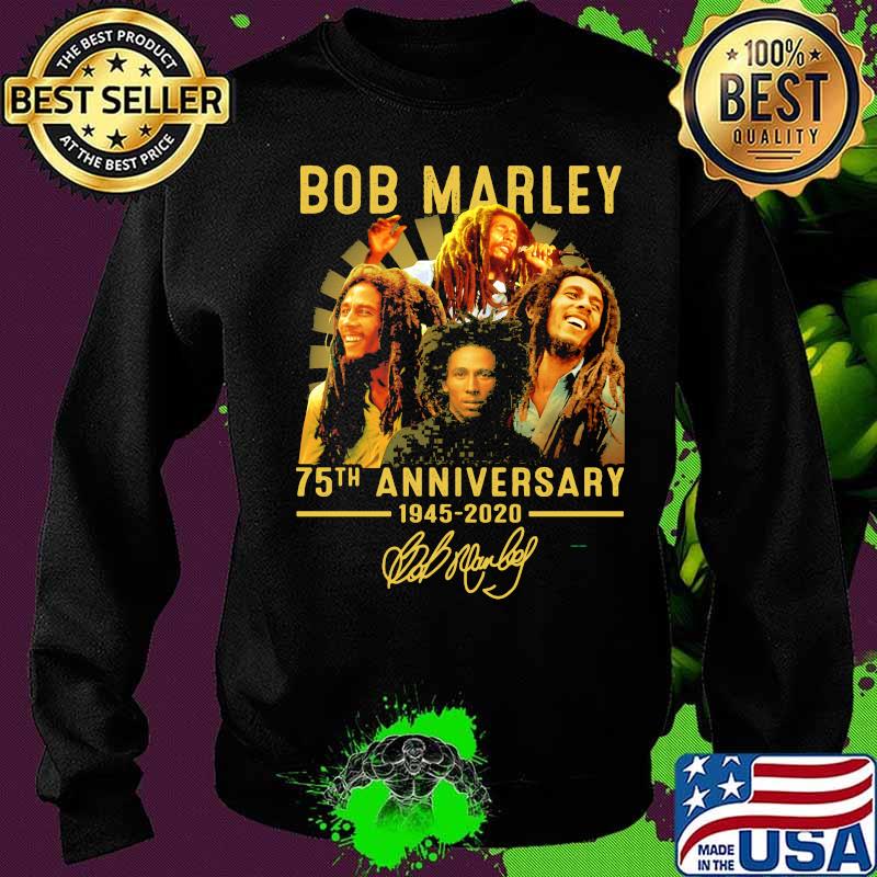 Bob marley 75th anniversary 1945 2020 signature s Sweater Bob marley 75th anniversary 1945 2020 signature s Sweater