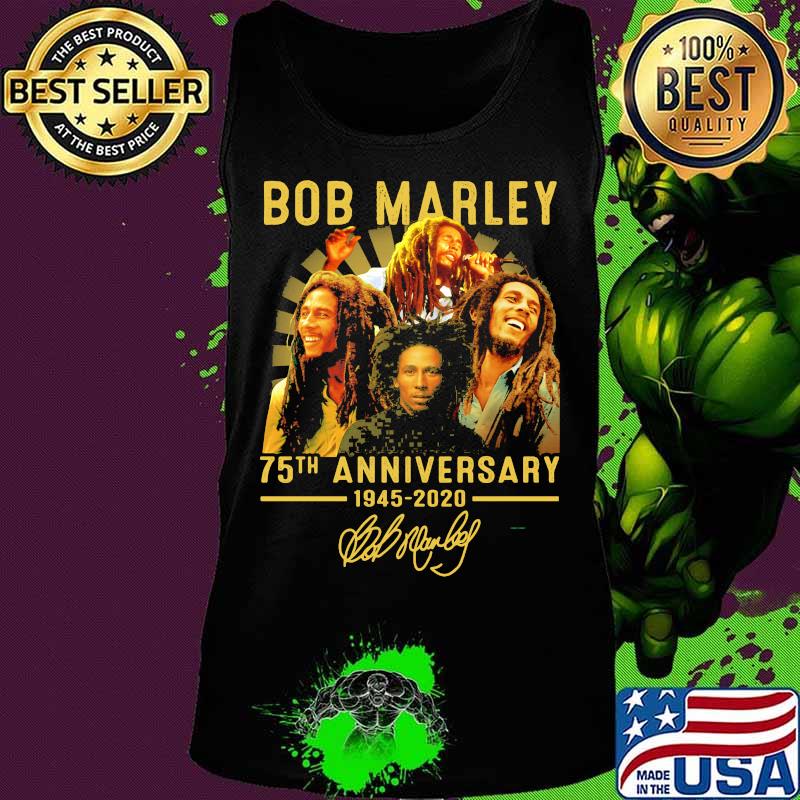 Bob marley 75th anniversary 1945 2020 signature s Tank top Bob marley 75th anniversary 1945 2020 signature s Tank top
