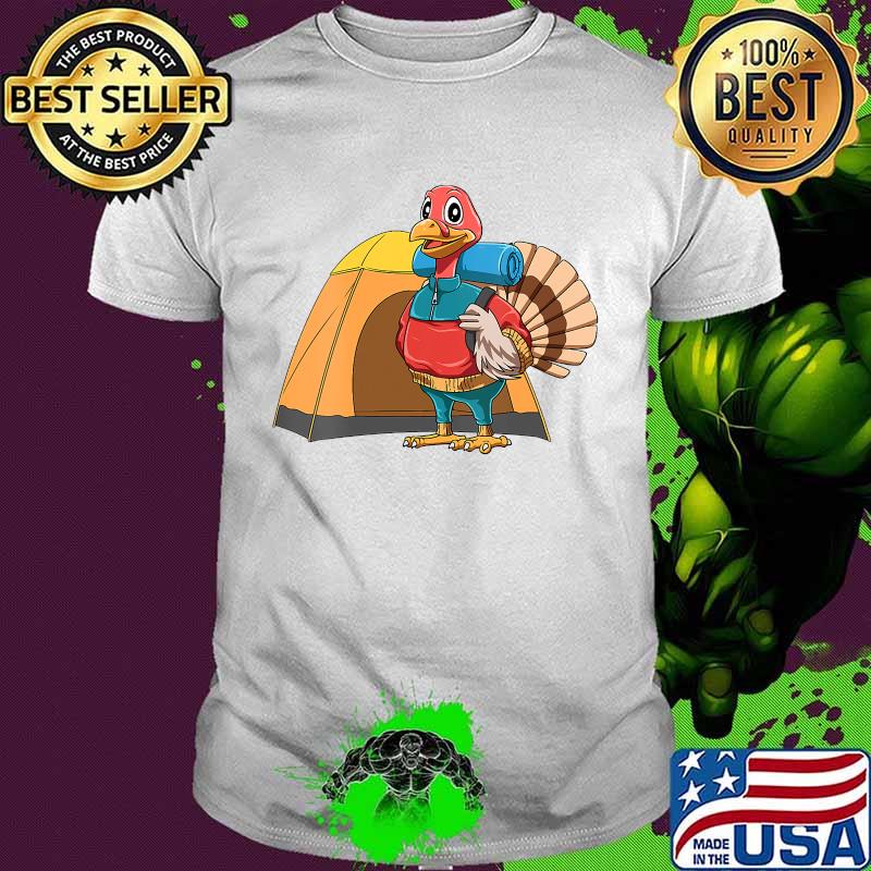 Camping turkey thanksgiving day hiking shirt