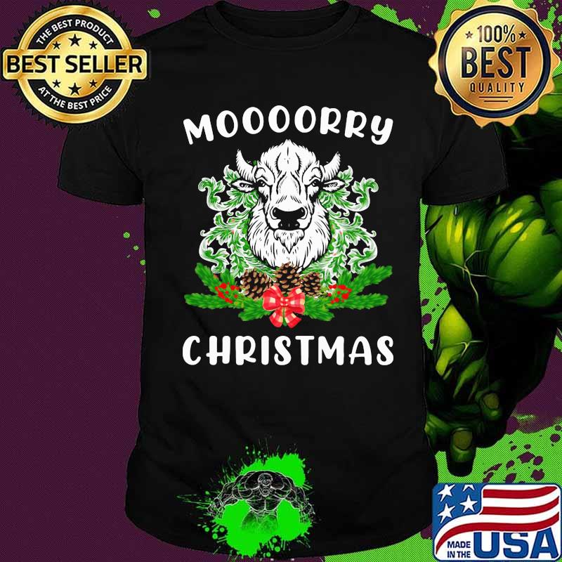 Cow Moooorry Christmas Cow Christmas Shirt