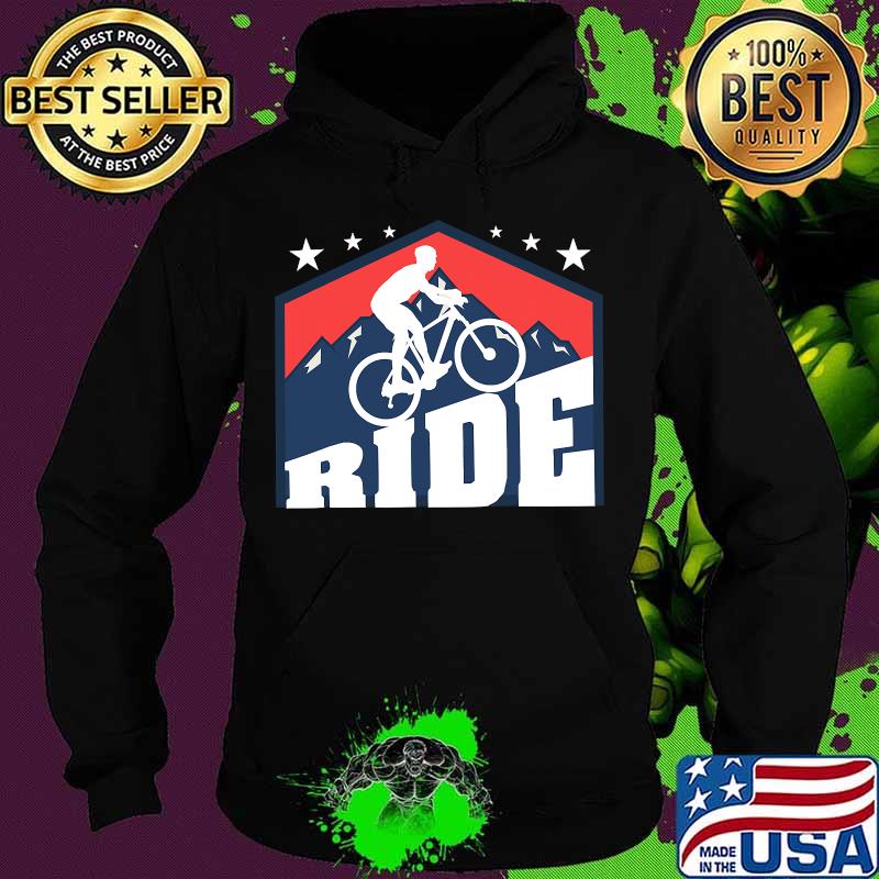 Cyclist In Front Of A Blue Mountain Scenery Bicycle Shirt Hoodie Cyclist In Front Of A Blue Mountain Scenery Bicycle Shirt Hoodie