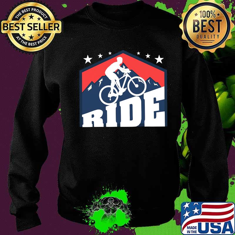 Cyclist In Front Of A Blue Mountain Scenery Bicycle Shirt Sweater Cyclist In Front Of A Blue Mountain Scenery Bicycle Shirt Sweater