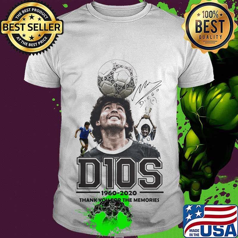 D10s Diego 1960 2020 Thank You For The Memories Argentinian Football Legend And World Shirt