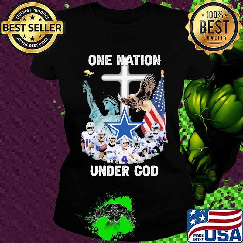 Dallas cowboys one nation under god american flag s Ladies tee Dallas cowboys one nation under god american flag s Ladies tee