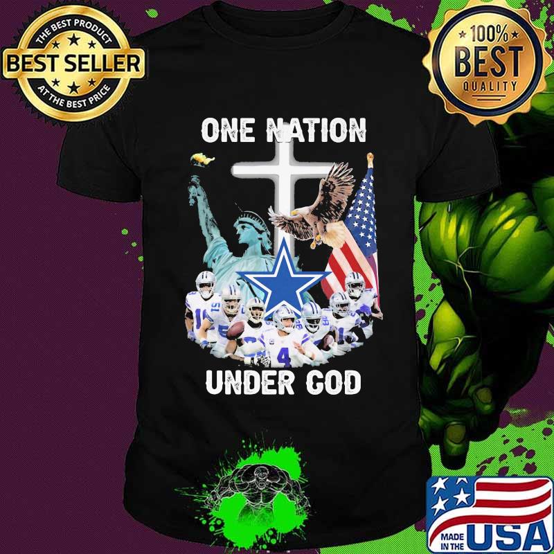 Dallas cowboys one nation under god american flag shirt
