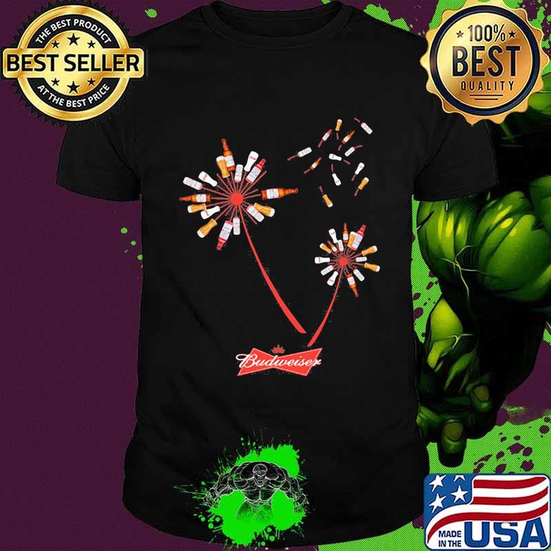 Dandelion flower budweiser beer shirt