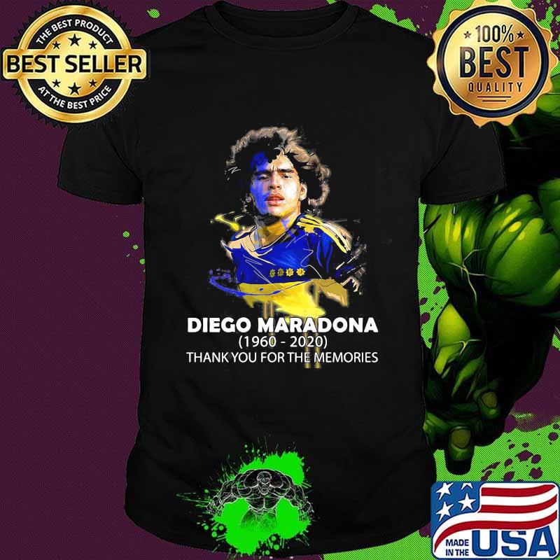 Diego Maradona 1960 2020 Thank You For The Memorie Signuature Shirt