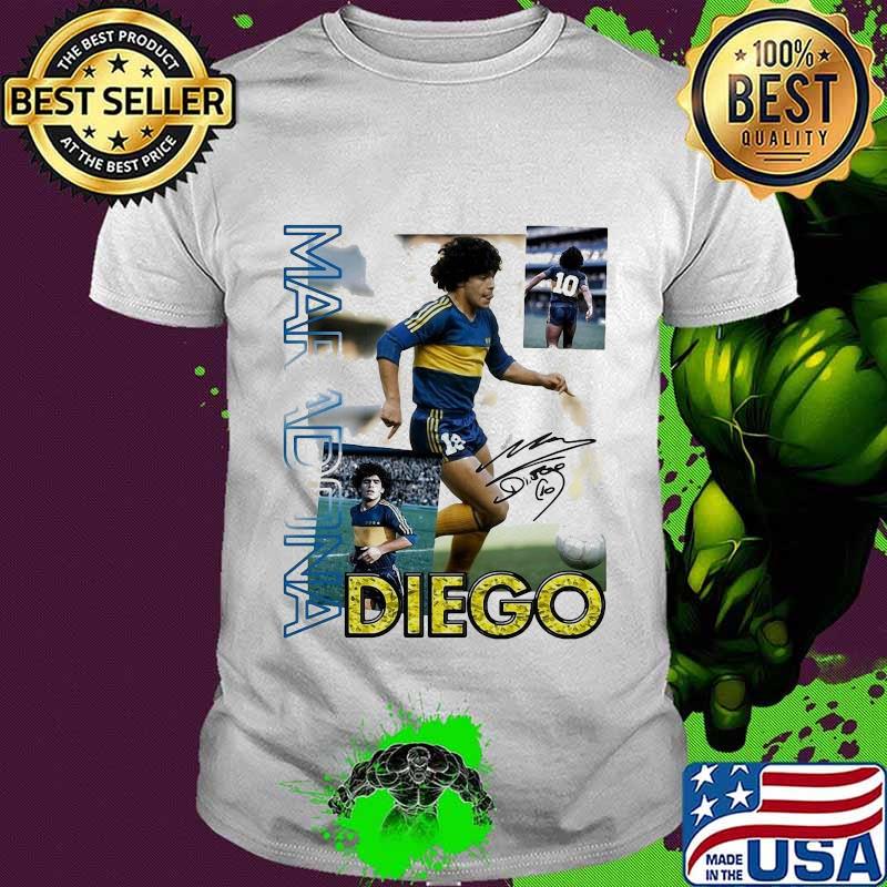 Diego Maradona Ten Football Signature Shirt