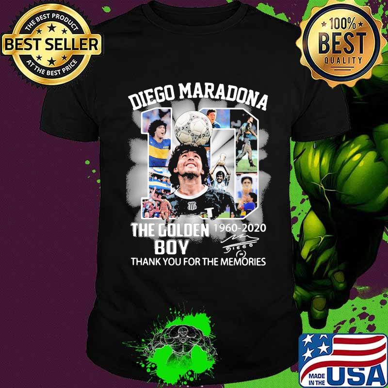 Diego Maradona The Golden Boy Legend Football 1960 2020 Signuature Shirt