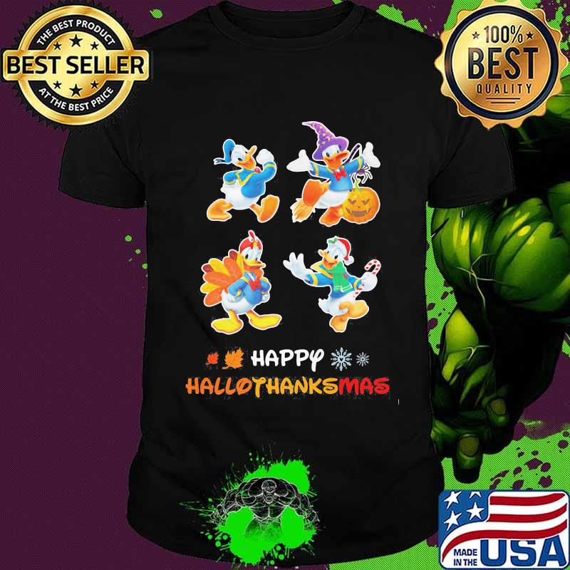 Duck donald's happy hallothanksmas shirt
