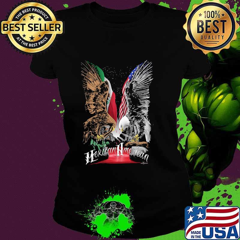 Eagle Mexican American Flag Shirt Ladies tee Eagle Mexican American Flag Shirt Ladies tee