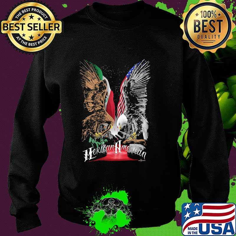 Eagle Mexican American Flag Shirt Sweater Eagle Mexican American Flag Shirt Sweater