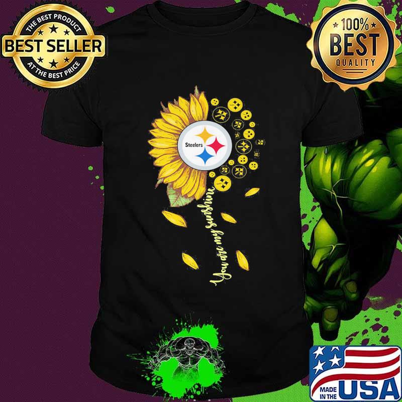 Flower Steelers You Are Sunshine My Early Sunshine Heart Gold Shirt