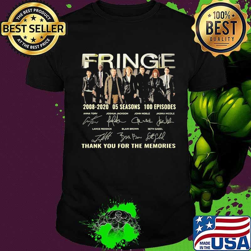 Fringe 2008 2020 05 seasons 100 episodes thank you for the memories signatures shirt