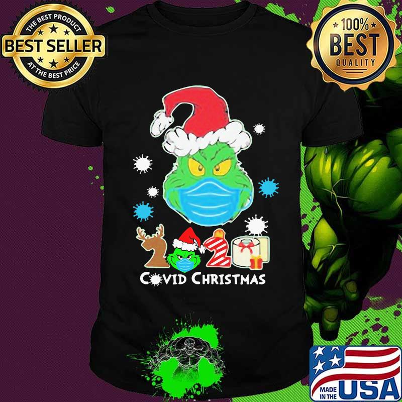Grinch mask 2020 covid christmas shirt