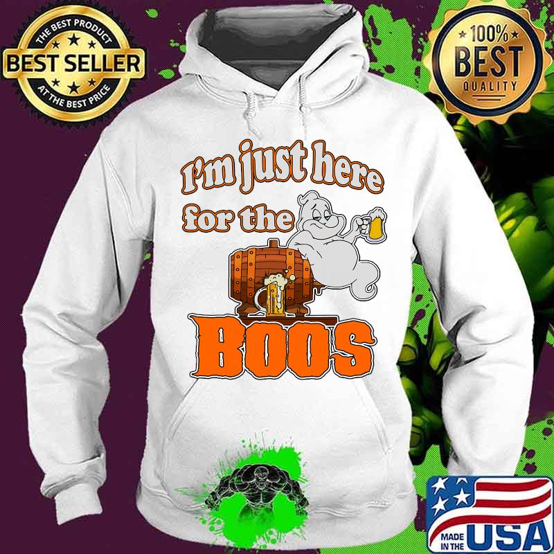 Halloween just here for the boos, funny ghost drinking beer s Hoodie Halloween just here for the boos, funny ghost drinking beer s Hoodie