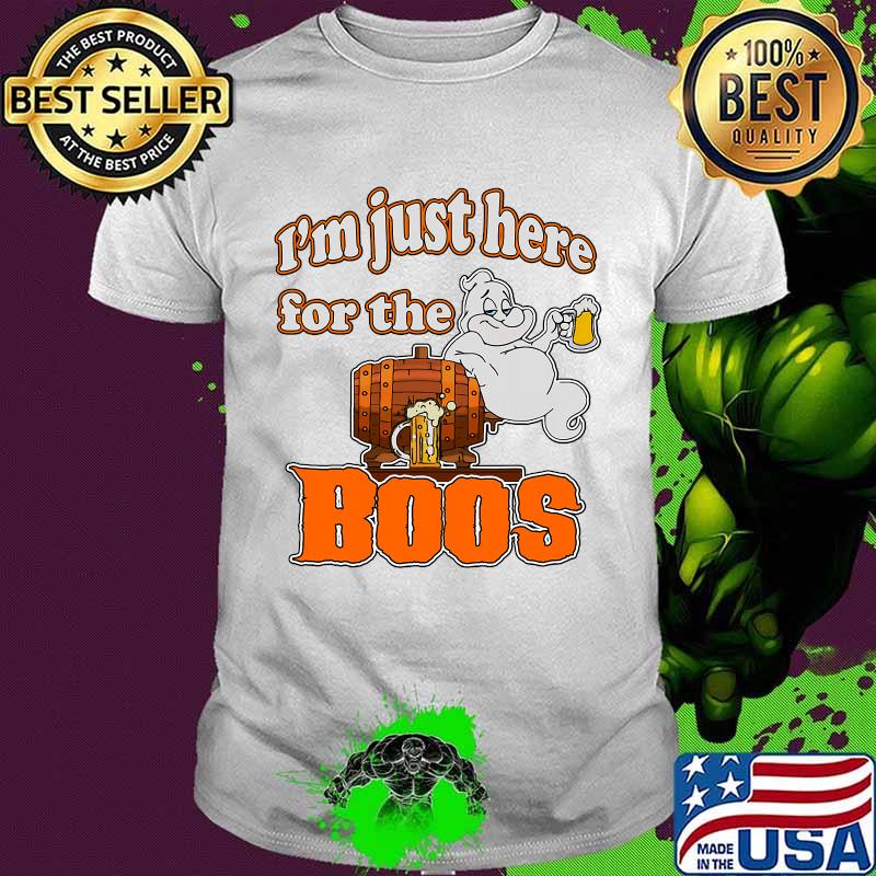 Halloween just here for the boos, funny ghost drinking beer shirt