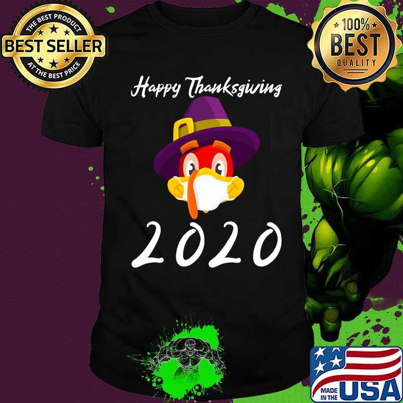 Happy thanksgiving 2020 turkey wearing mask shirt