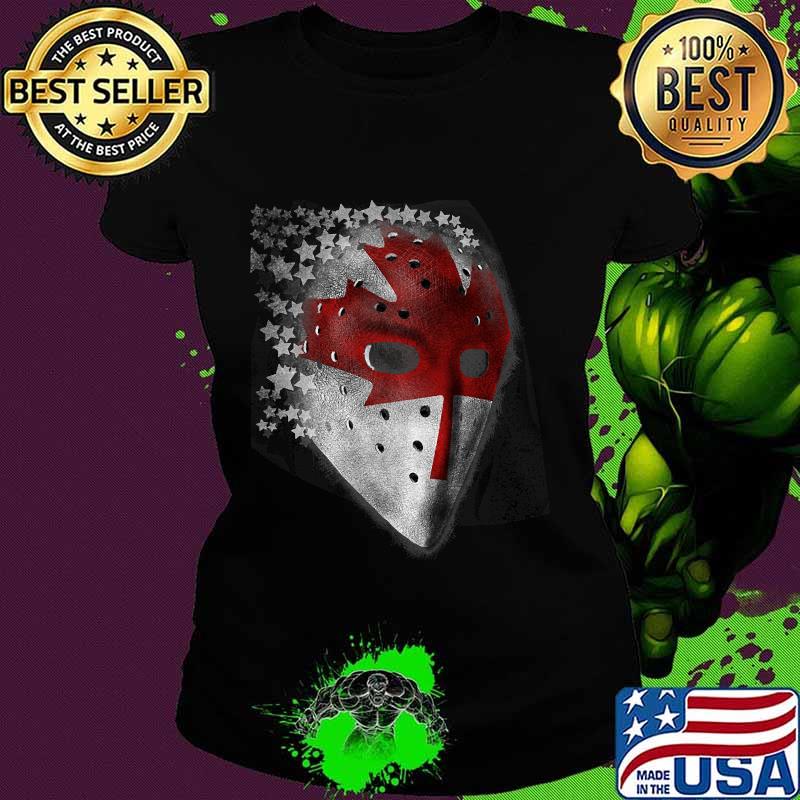Hockey goalie vintage retro mask canadian flag goalies s Ladies tee Hockey goalie vintage retro mask canadian flag goalies s Ladies tee