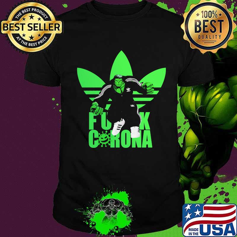 Hulk fuck corona virus adidas logo shirt