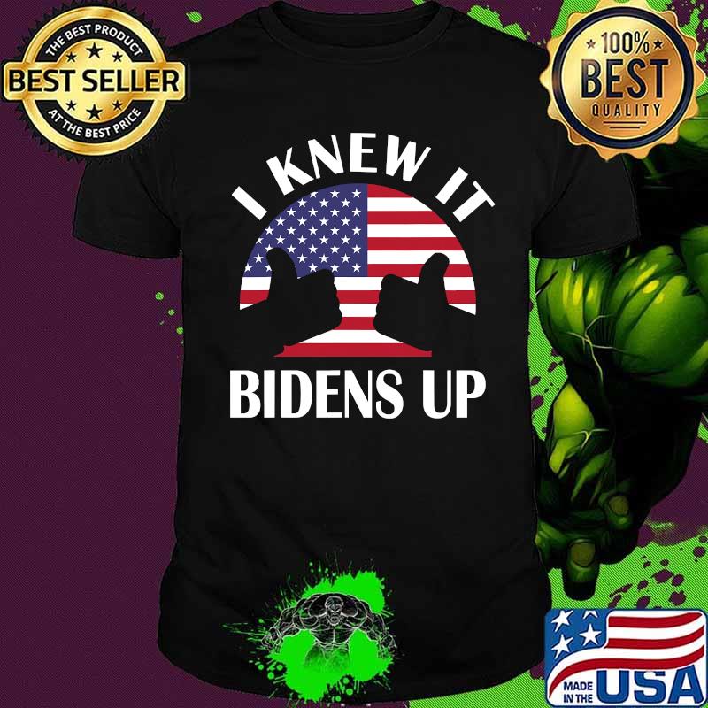 I knew it bidens up pro biden 2020 american flag election shirt