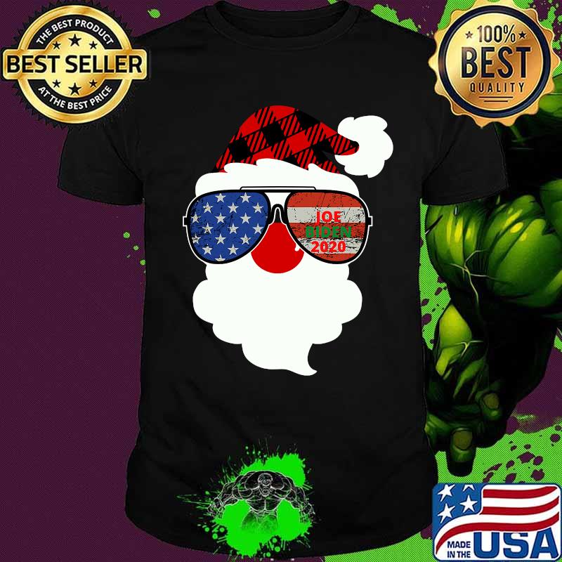 Joe biden 2020 american flag aviator sunglasses santa xmas shirt
