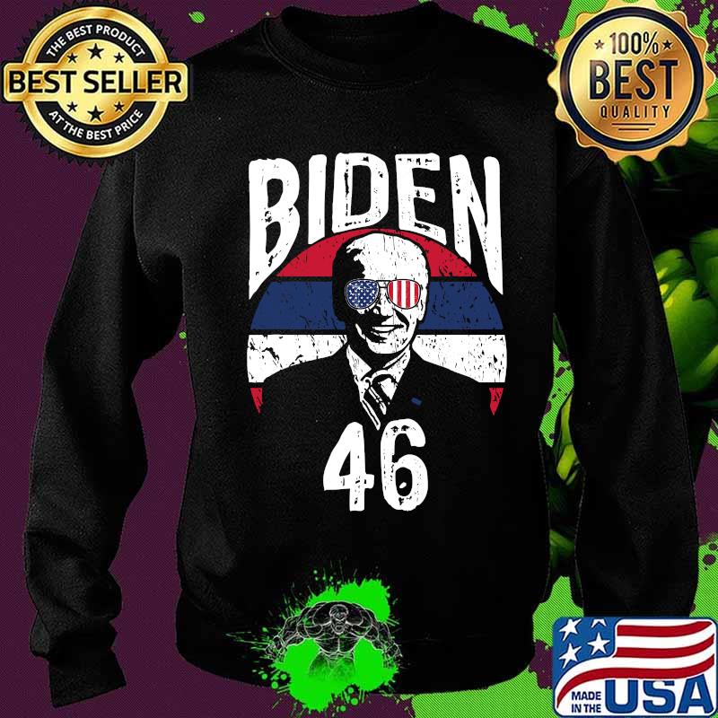 Joe Biden 46 Glasses American Flag Vintage Retro Shirt Sweater Joe Biden 46 Glasses American Flag Vintage Retro Shirt Sweater