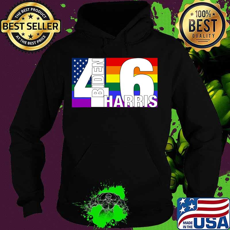 Joe Biden Kamala Harris 2020 46 Rainbow Gay Pride LGBT Flag Shirt Hoodie Joe Biden Kamala Harris 2020 46 Rainbow Gay Pride LGBT Flag Shirt Hoodie