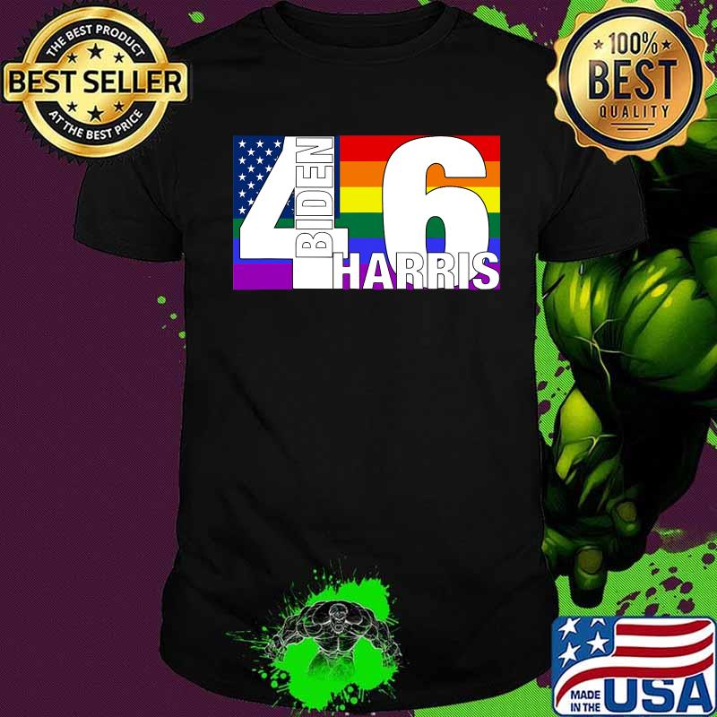 Joe Biden Kamala Harris 2020 46 Rainbow Gay Pride LGBT Flag Shirt Joe Biden Kamala Harris 2020 46 Rainbow Gay Pride LGBT Flag Shirt