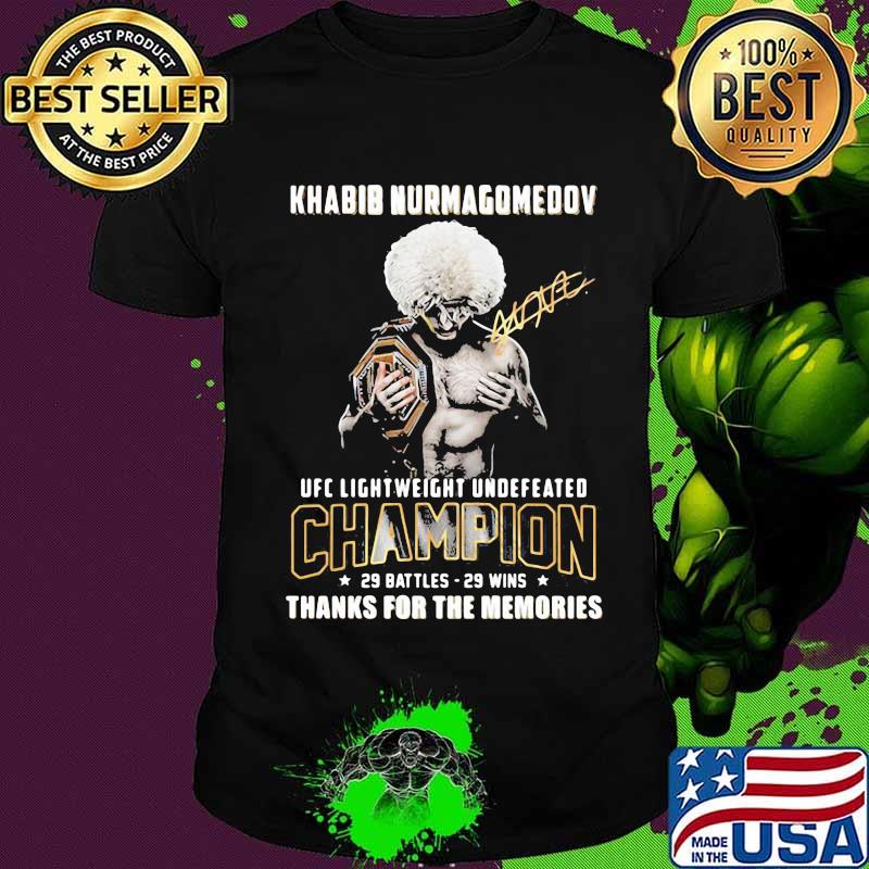 Khabib Nurmagomedov UFC Lightweight Undefeated Champion 29 Battles 29 Wins Thanks For The Memories Shirt