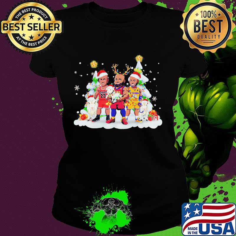 Kobe bryant michael jordan lebron james merry christmas s Ladies tee Kobe bryant michael jordan lebron james merry christmas s Ladies tee