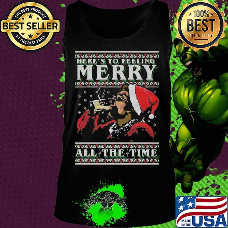 Kramer here's to feeling merry all the time ugly christmas s Tank top Kramer here's to feeling merry all the time ugly christmas s Tank top