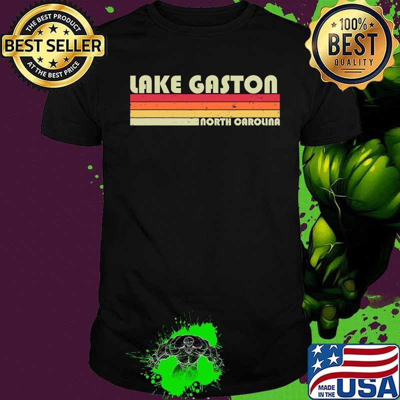 Lake gaston north carolina fishing camping summer vintage retro shirt