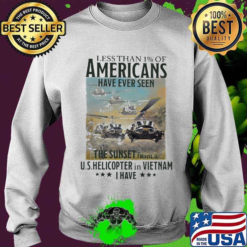 Less Than 1% Of Americans Have Ever Seen The Sunset From A Us Helicopter Veteran Shirt Sweater Less Than 1% Of Americans Have Ever Seen The Sunset From A Us Helicopter Veteran Shirt Sweater