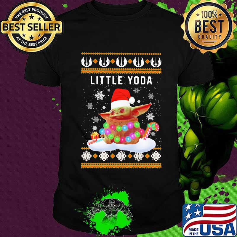 Little yoda ugly christmas vintage shirt