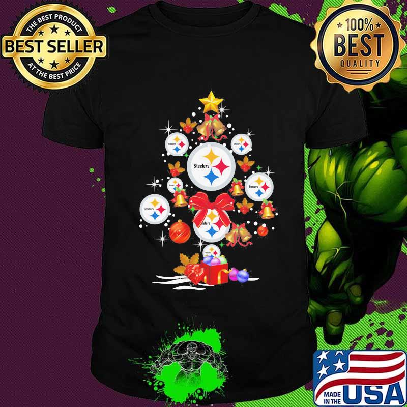 Logo Steelers Christmastree Merry Xmas Shirt