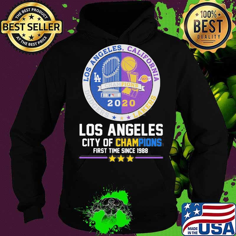 Los angeles, california dodgers lakers los angeles city of champions first time since 1988 s Hoodie Los angeles, california dodgers lakers los angeles city of champions first time since 1988 s Hoodie