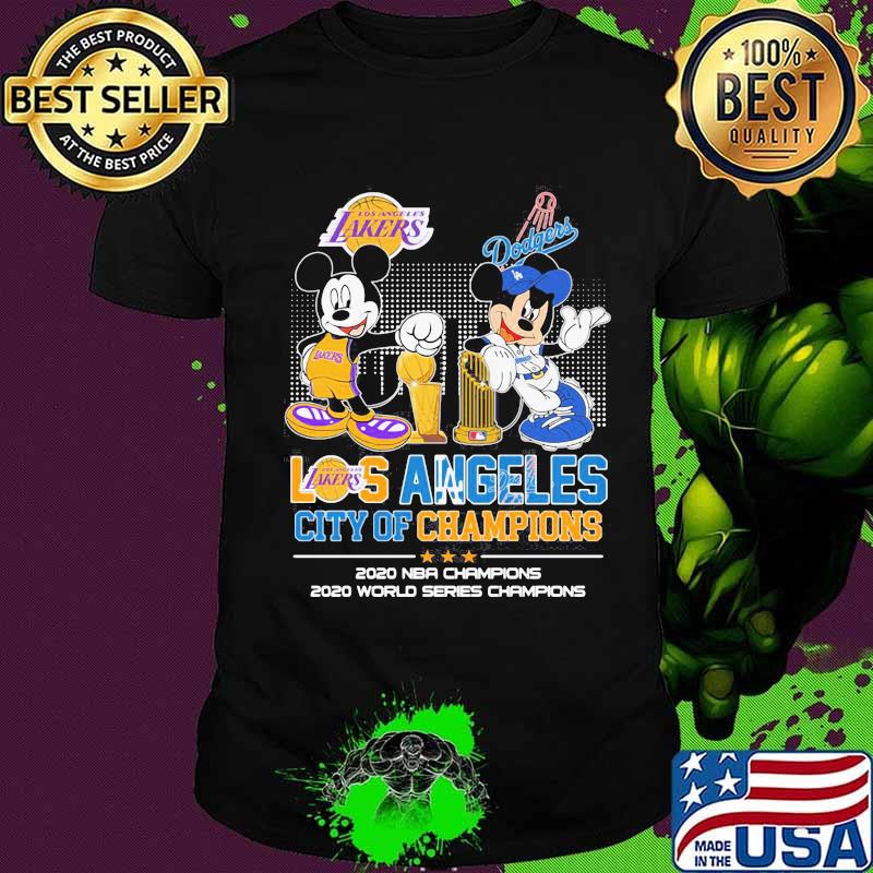 Los Angeles City Of Champions 2020 Nba World Series Mickey Dodgers Shirt