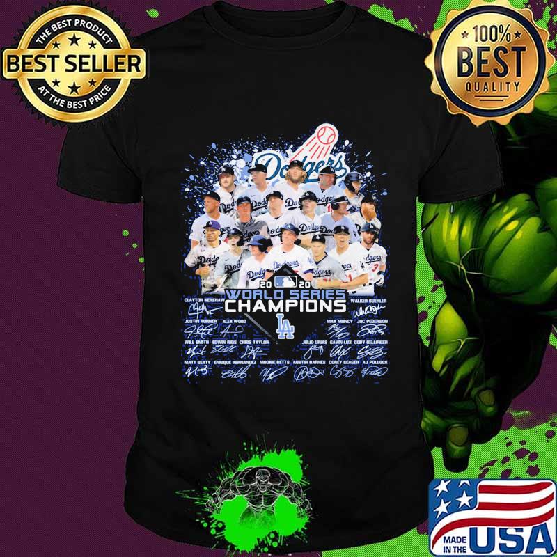 Los angeles dodgers 2020 world series champions signatures shirt