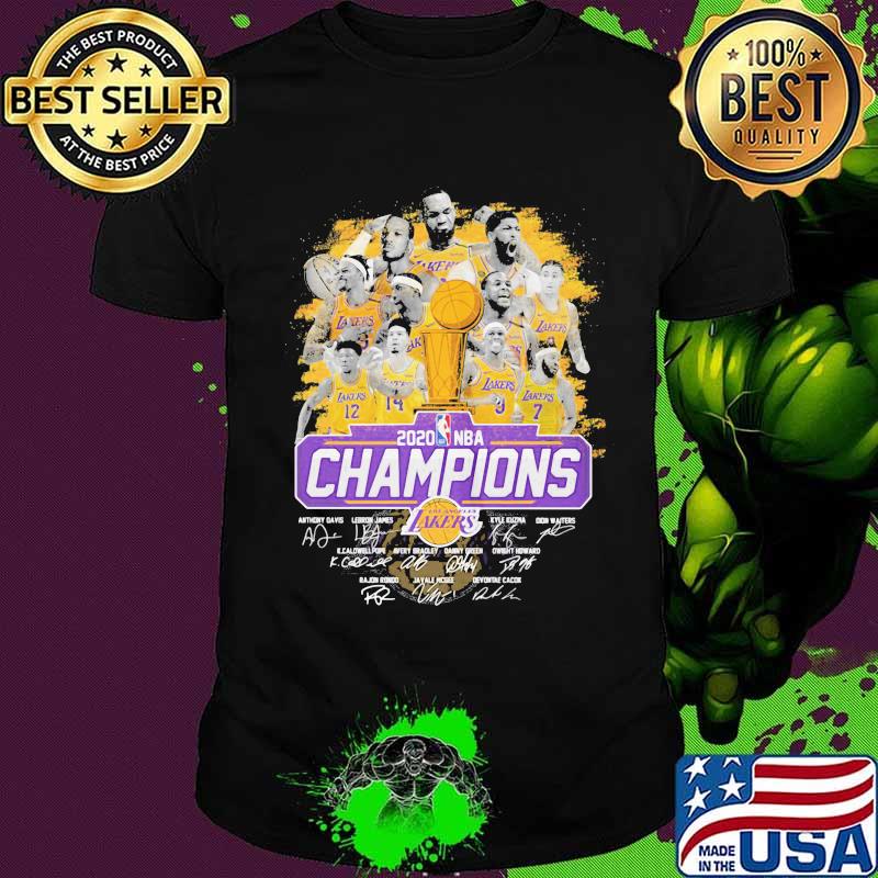 Los angeles lakers 2020 nba champions signatures shirt