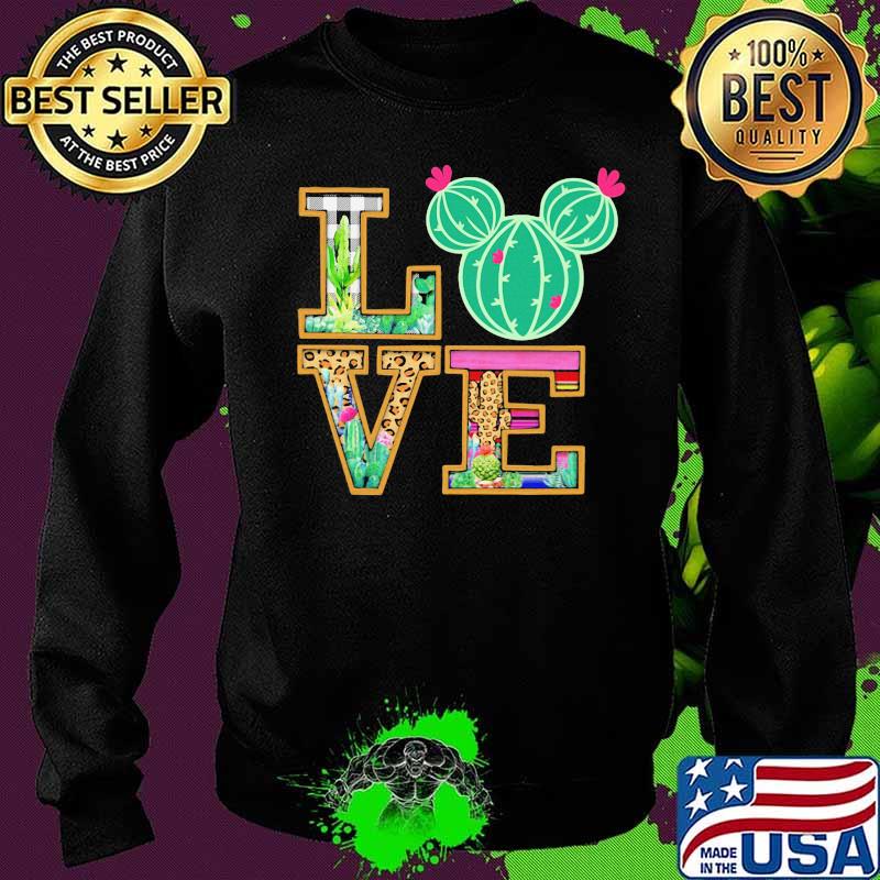 Love mickey mouse cactus leopard s Sweater Love mickey mouse cactus leopard s Sweater