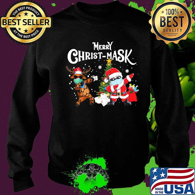 Merry Christmaks Santa Reindeer Face Mask christmas Shirt Sweater Merry Christmaks Santa Reindeer Face Mask christmas Shirt Sweater