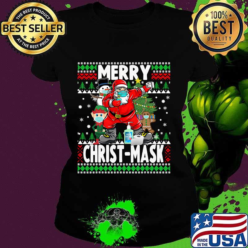 Merry Christmas 2020 Santa Dabbing Christ-Mask Light Shirt Ladies tee Merry Christmas 2020 Santa Dabbing Christ-Mask Light Shirt Ladies tee